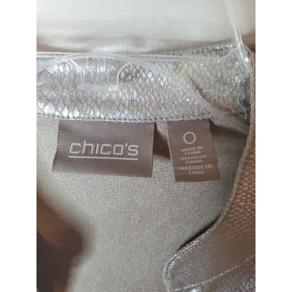 Chico's Antique Gold Python Soft Open Style Toppe… - image 5